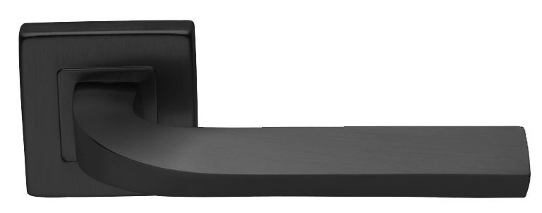 Ручка дверная TENDER S3 NERO раздельная на квадратной розетке, цвет - черный фото купить Рязань