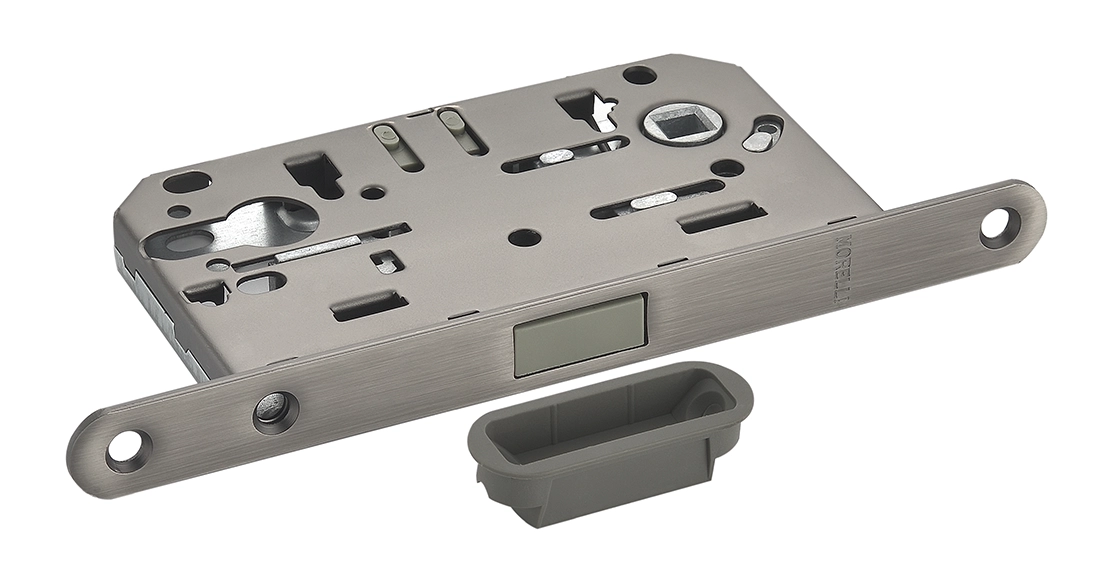 Защелка межкомнатная M1885 GR магнитная под цилиндр, цвет графит фото купить в Рязани