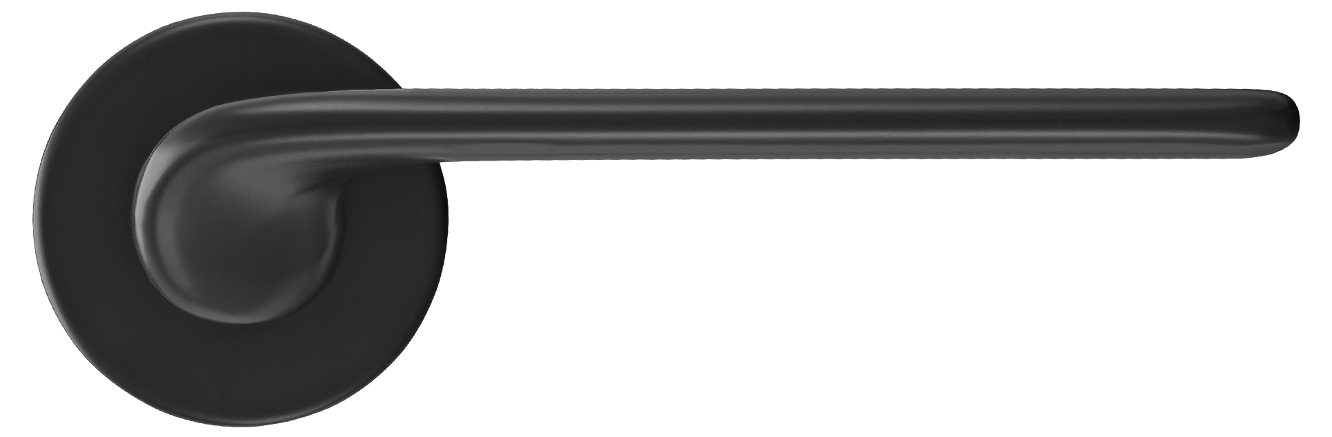 Ручка дверная TOMORROW R5 NERO-ST на круглой розетке 7мм, цвет -  черный soft-touch фото купить в Рязани