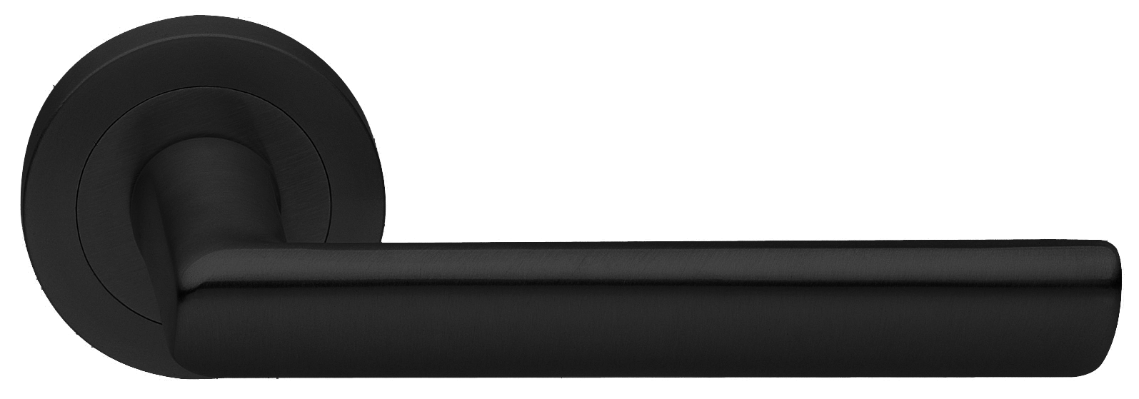 Ручка дверная STELLA R2 NERO раздельная на круглой розетке, цвет - черный фото купить Рязань