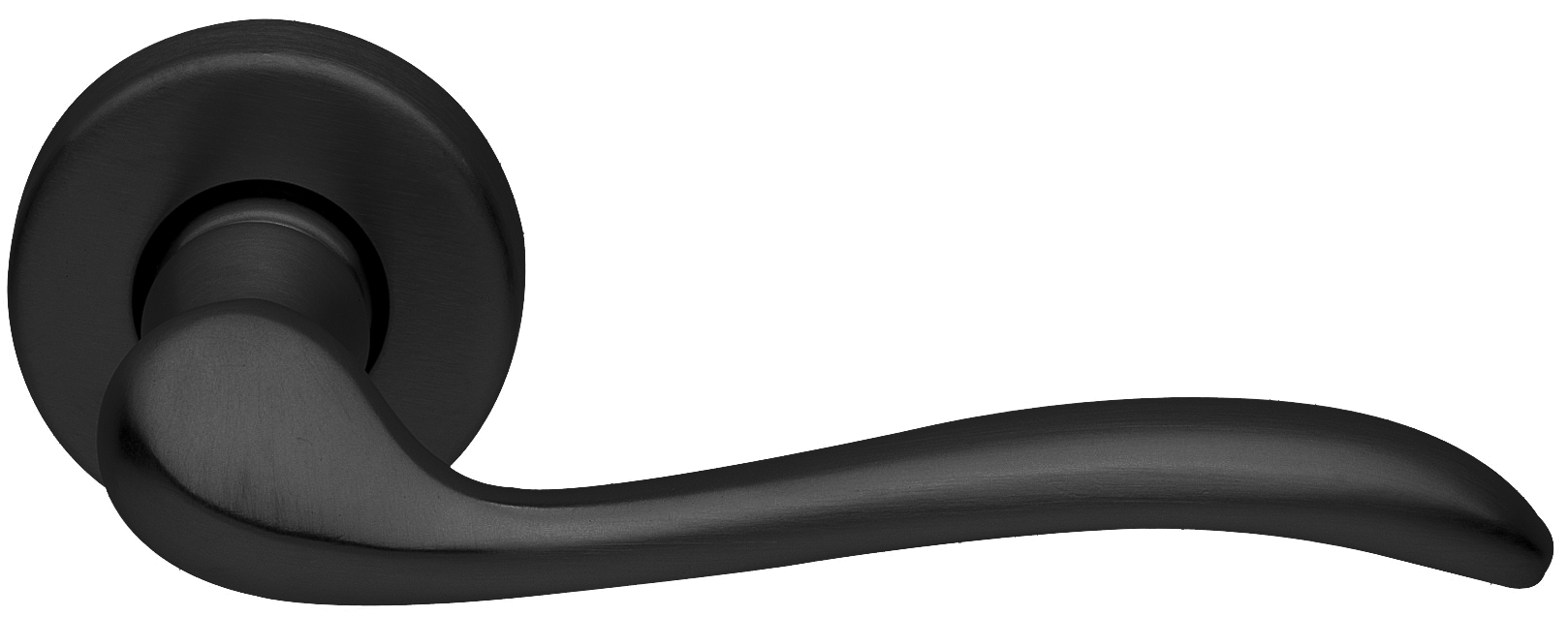Ручка дверная TOSCANA R3-E NERO раздельная на круглой розетке, цвет - черный фото купить Рязань