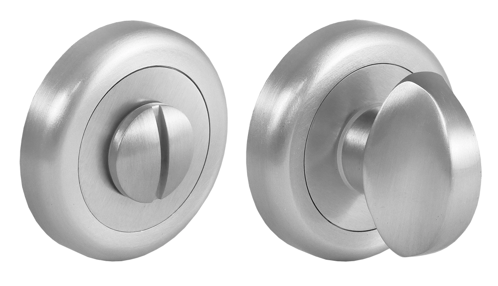 Завертка сантехническая LUX-WC-R4 CSA на круглой розетке, цвет  - матовый хром фото купить в Рязани