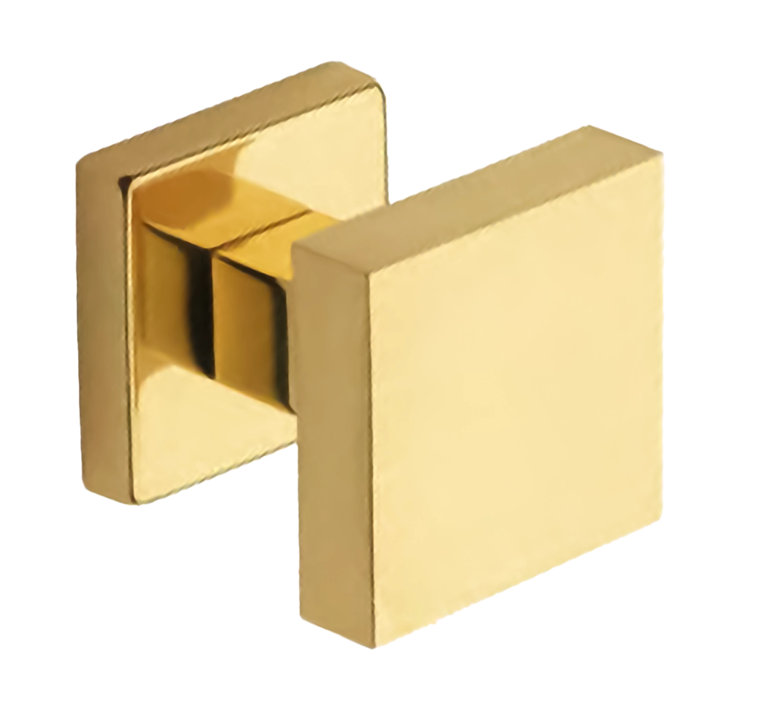 Поворотный кноб ART.QU30 OTL на квадратной розетке с накладкой, цвет - золото фото купить Рязань