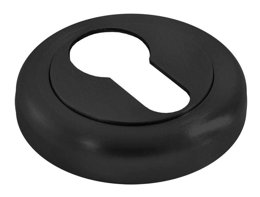 Накладка на ключевой цилиндр LUX-KH-R4 NERO на круглой розетке, цвет черный фото фурнитура Рязань