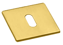 Накладка на ключевой цилиндр LUX-FK-S1 OSA на квадратной розетке под ключ буратино, цвет - матовое золото фото купить Рязань