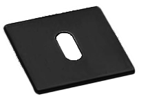 Накладка на ключевой цилиндр LUX-FK-S1 NERO на квадратной розетке под ключ буратино, цвет - черный фото купить Рязань