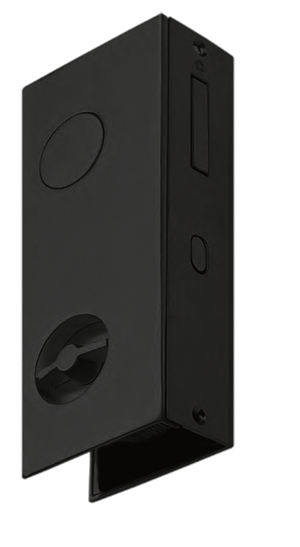 Ручки для раздвижных дверей SIMPLE-S NERO с замком и заверткой, цвет - черный фото купить Рязань