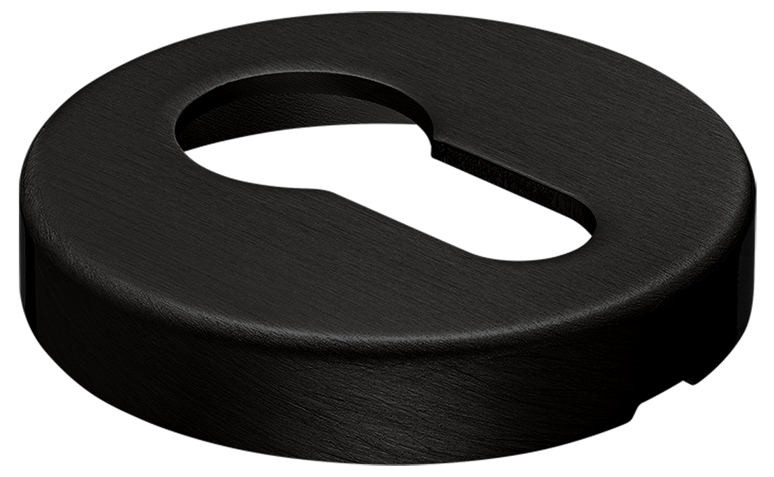 Накладка на ключевой цилиндр LUX-KH-R6 NERO на круглой розетке, цвет черный фото купить в Рязани