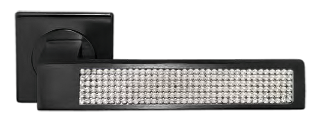 Ручка дверная DOLCE VITA S1 NERO раздельная на квадратной розетке, цвет - черный фото купить Рязань