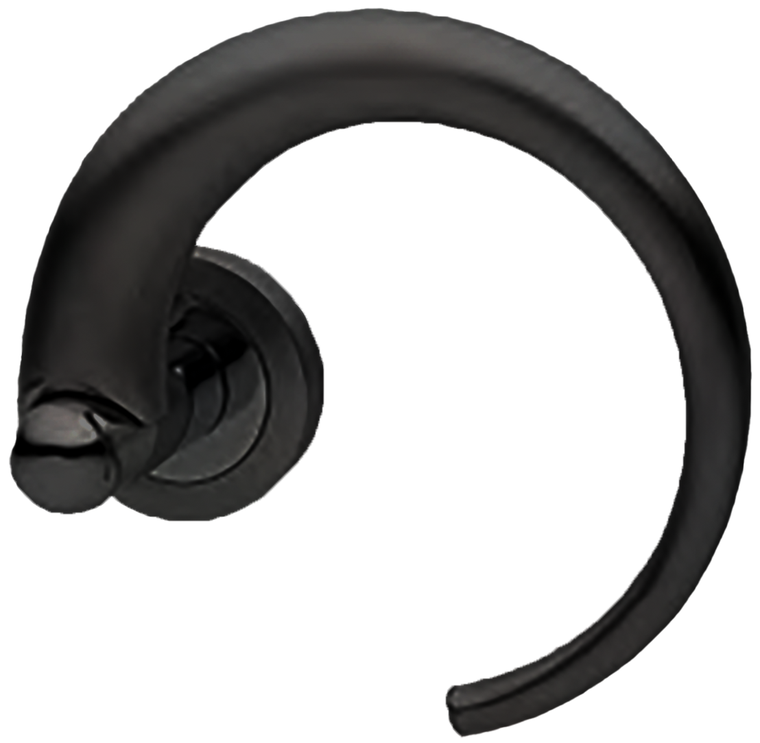 Ручка дверная LANGOUST R2 NERO раздельная на круглой розетке, цвет - черный фото купить Рязань