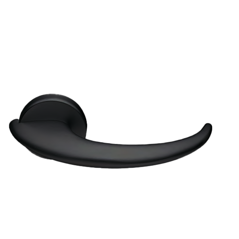 Ручка дверная ABUNDANCE PF NERO раздельная на круглой розетке, цвет - черный фото купить Рязань