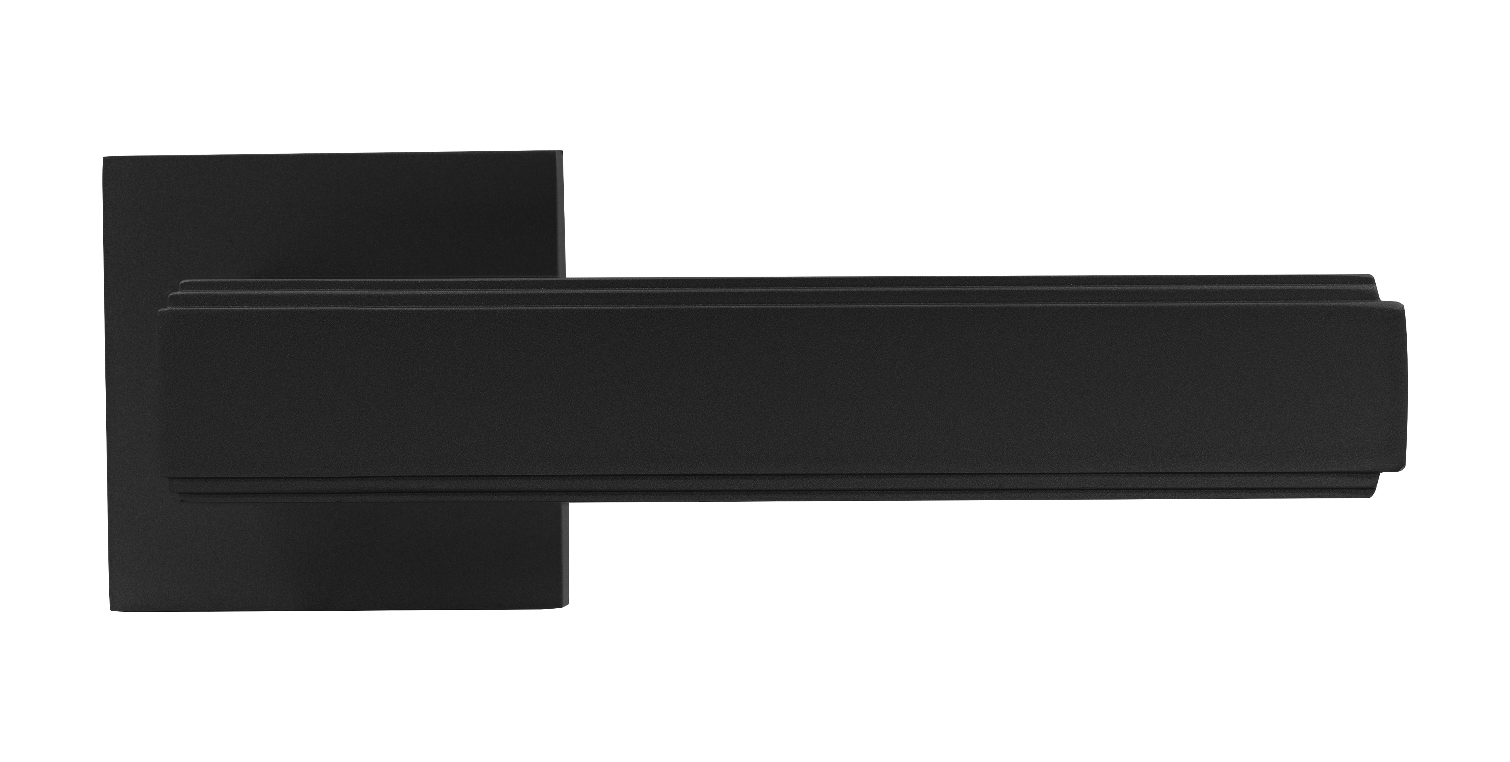 Ручка дверная MH-64-S6 BL STEPS на квадратной розетке 6 мм, цвет черный фото купить в Рязани