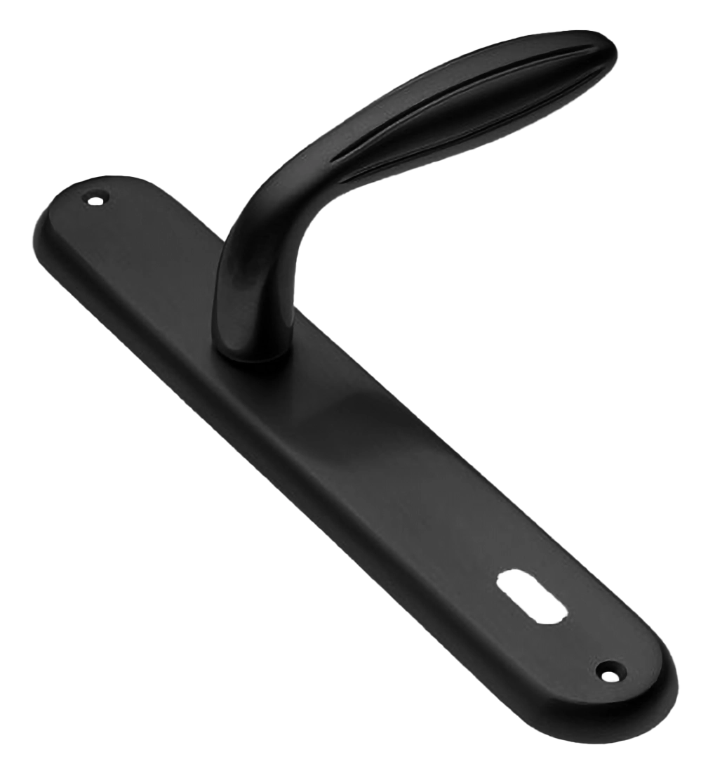 Ручка дверная на планке BUD PL NERO, цвет черный, латунь фото купить в Рязани