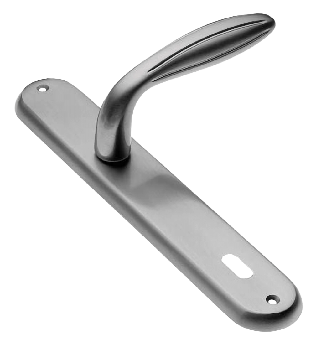 Ручка дверная на планке BUD PL CSA, цвет матовый хром, латунь фото купить в Рязани