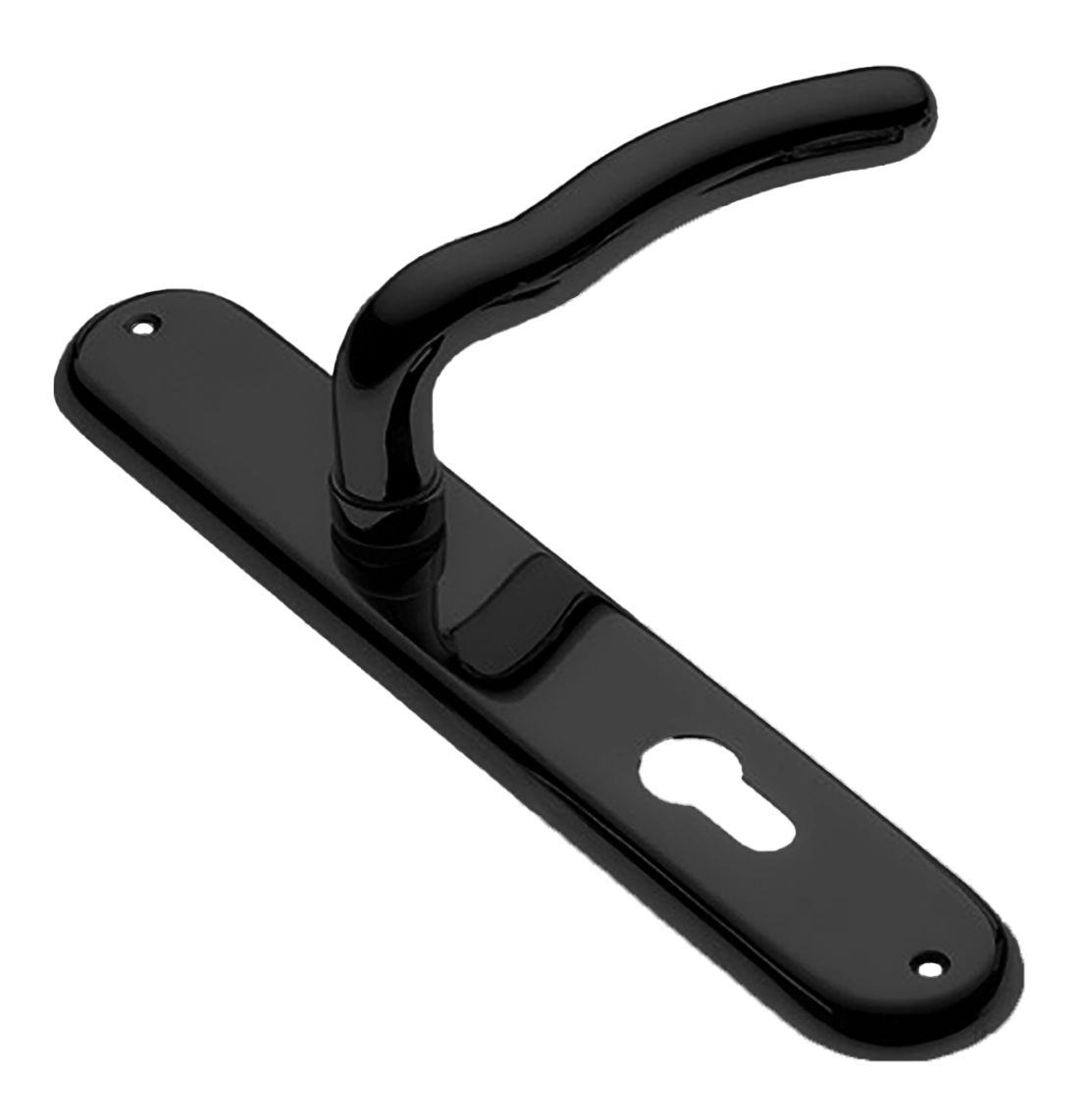 Ручка дверная на планке SNAKE PL NERO, цвет черный, латунь фото купить в Рязани