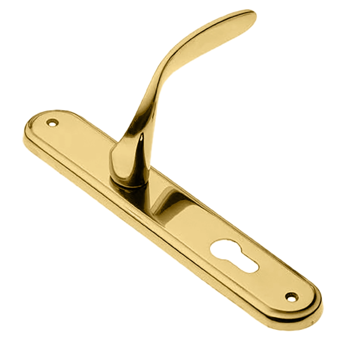 Ручка дверная на планке COBRA PL OTL, цвет золото, латунь фото купить в Рязани