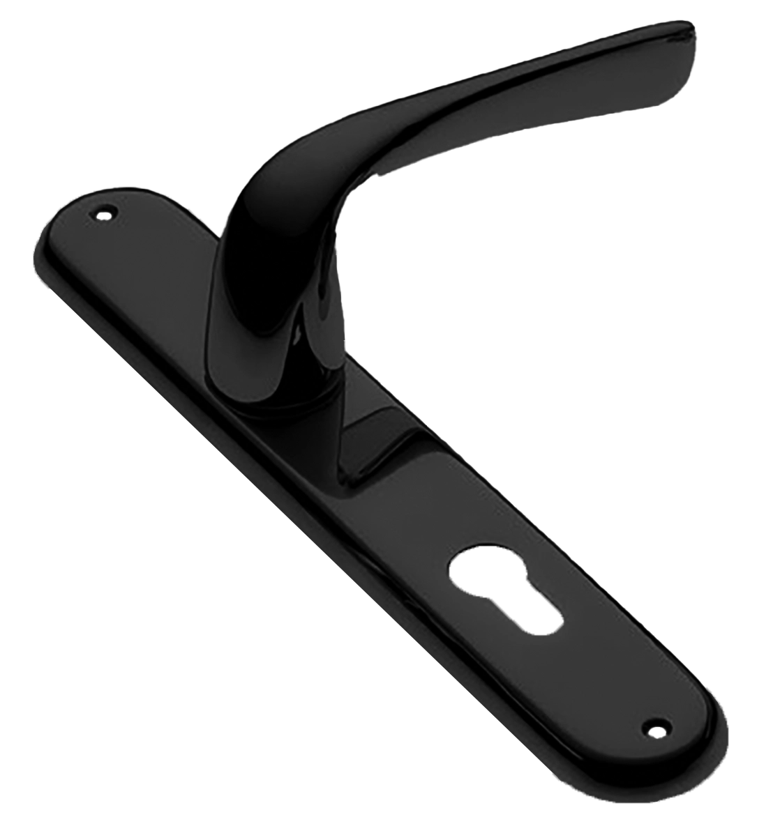 Ручка дверная на планке LE MANS PL NERO, цвет черный, латунь фото купить в Рязани