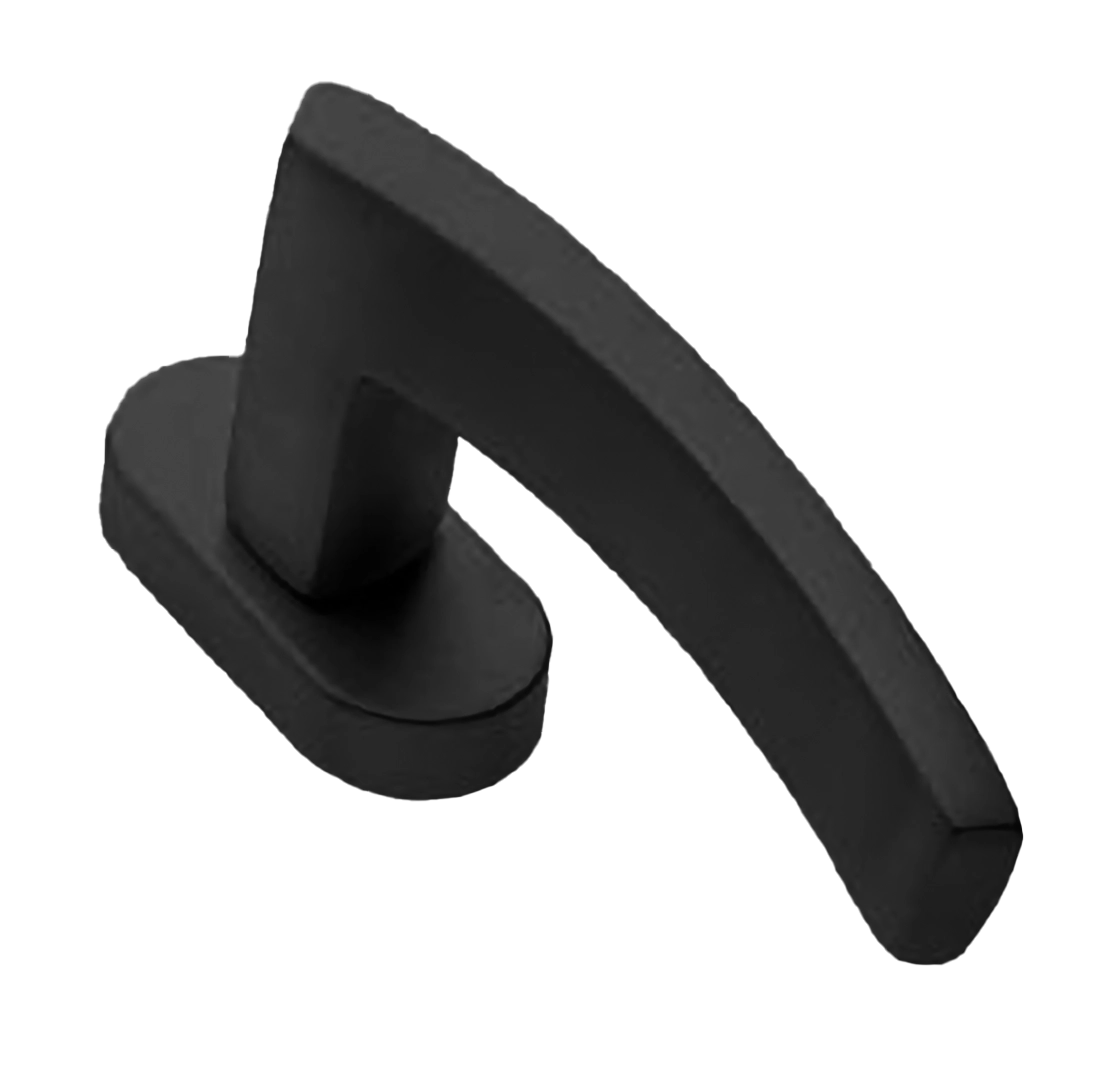 Ручка оконная WIND W1 NERO на прямоугольной розетке, цвет черный, латунь фото купить в Рязани