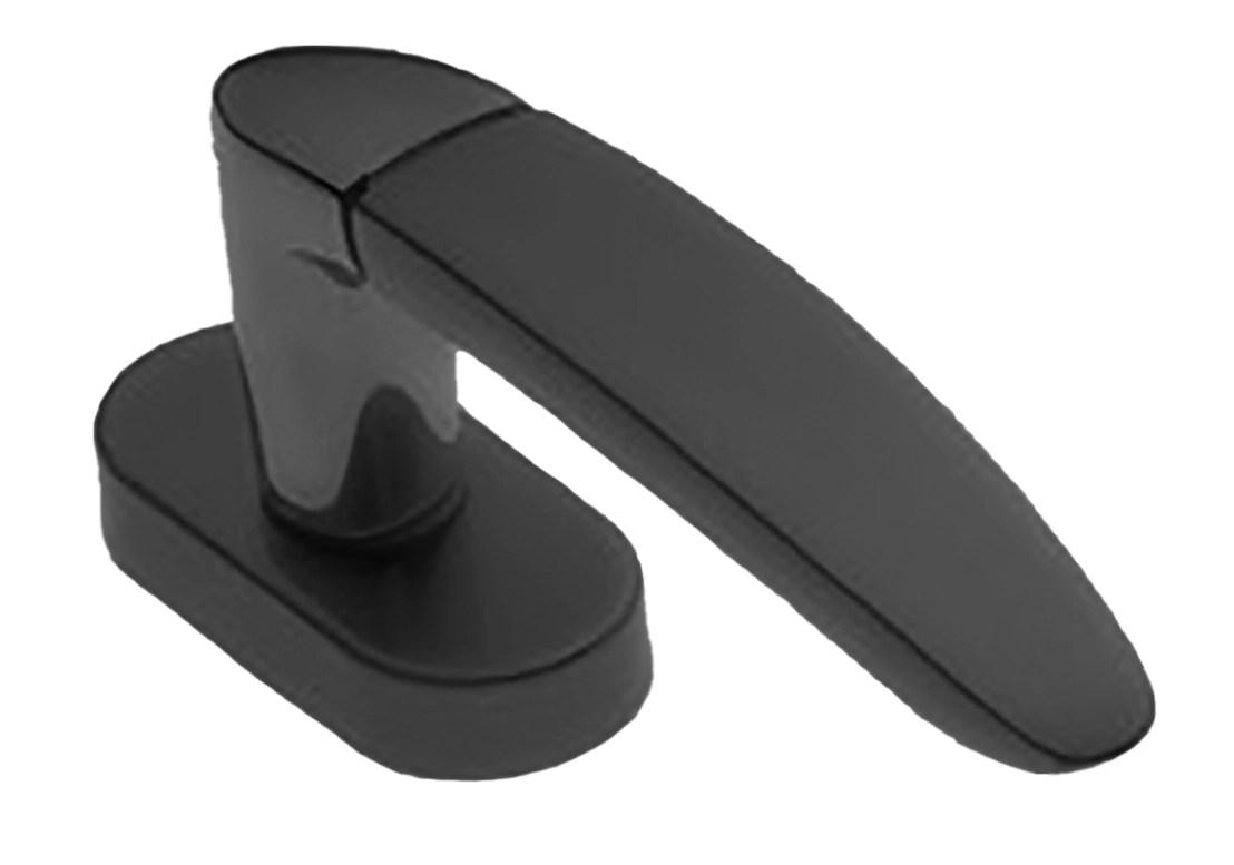 Ручка оконная SAIL W1 NERO на прямоугольной розетке, цвет черный, латунь фото купить в Рязани