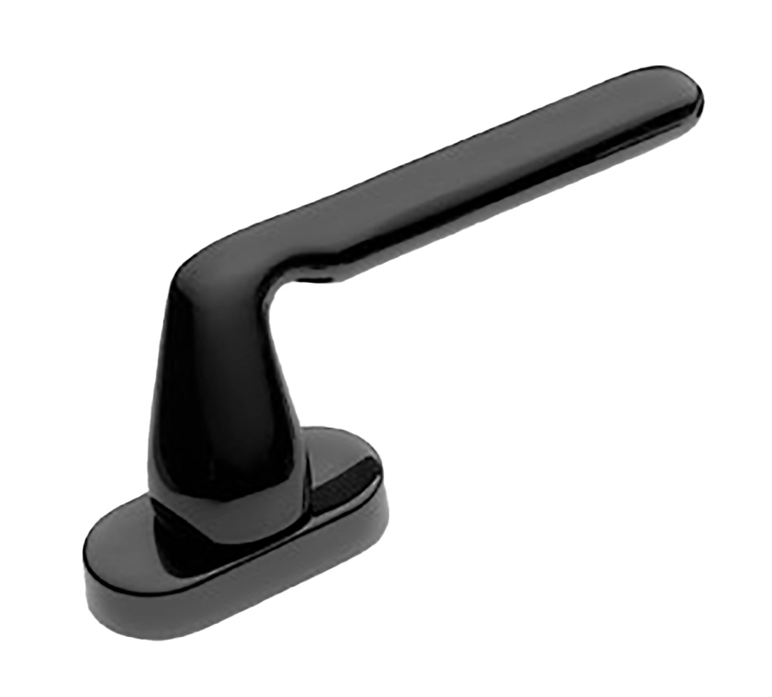 Ручка оконная NIRVANA W1 NERO на прямоугольной розетке, цвет черный, латунь фото купить в Рязани