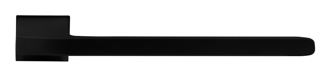 Ручка дверная SPUTNIK-SM NERO-ST с невидимой квадратной розеткой, цвет черный soft-touch, ЦАМ фото купить в Рязани