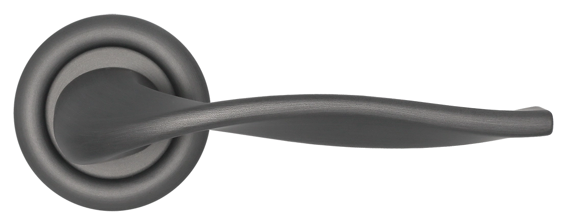 Ручка дверная SKYSCRAPER R7 SST на круглой розетке, цвет Летняя гроза/Summer Storm фото купить в Рязани