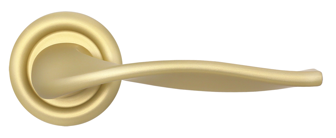 Ручка дверная SKYSCRAPER R7 AH на круглой розетке, цвет Осенний мёд/Autumn Honey фото купить в Рязани