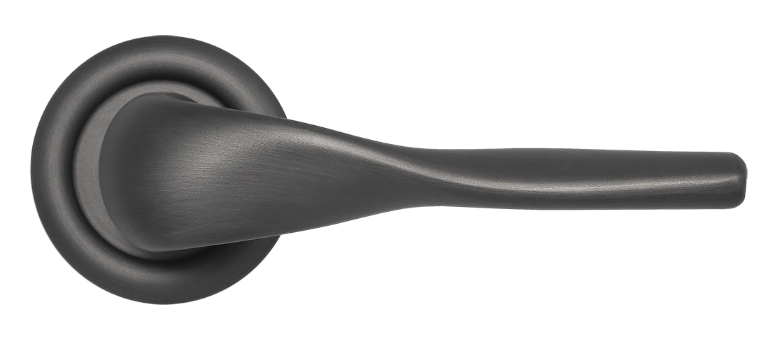 Ручка дверная LVB R7 SST на круглой розетке, цвет Летняя гроза/Summer Storm фото купить в Рязани