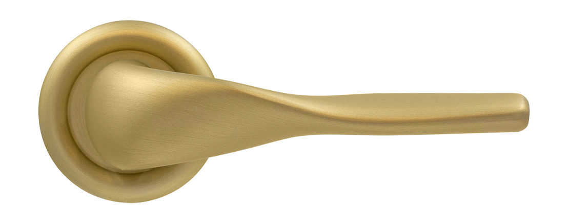 Ручка дверная LVB R7 AH на круглой розетке, цвет Осенний мёд/Autumn Honey фото купить в Рязани