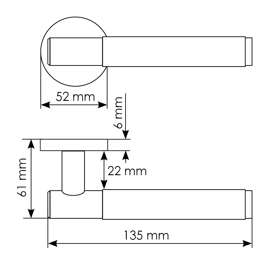 Комплект дверных ручек MH-57-R6T BL + завертка сантехническая MH-WC-R6T BL + защёлка бесшумная M1895 BL + петли врезные универсальные MSN 100X70X2.5-4BB BL (2шт), цвет черный фото купить в Рязани