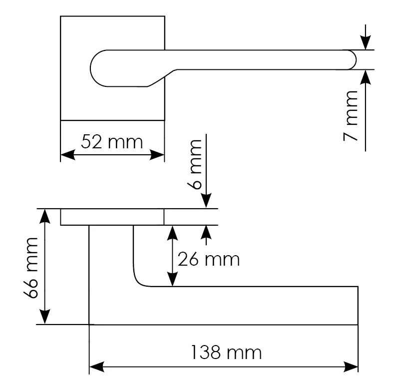 Комплект дверных ручек MH-53-S6 W + сантехническая завертка MH-WC-S6 W + защёлка бесшумная M1895 W + петли врезные универсальные MSN 100X70X2.5-4BB W (2шт), цвет белый фото купить в Рязани