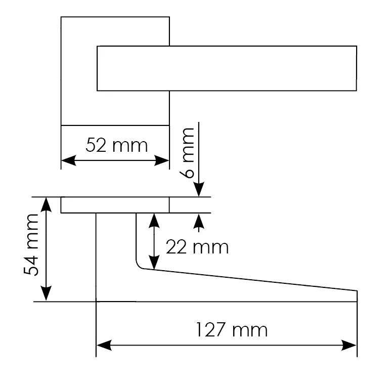 Комплект дверных ручек MH-54-S6 BL с заверткой MH-WC-S6 BL + замок M1895 BL, цвет черный фотомореллиРязань