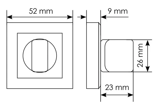 Комплект дверных ручек MH-28 BL-S с заверткой MH-WC-S BL, цвет черный  фотомореллиРязань