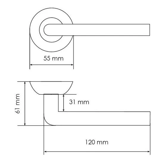 Комплект дверных ручек MH-03 BL с заверткой MH-WC BL + магнитный замок M1895 BL, цвет черный  фотомореллиРязань