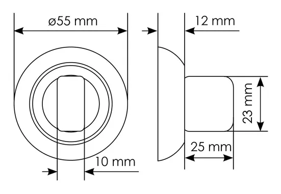 Комплект дверных ручек MH-03 BL с заверткой MH-WC BL + магнитный замок M1895 BL, цвет черный  фото дверная фурнитура Рязань