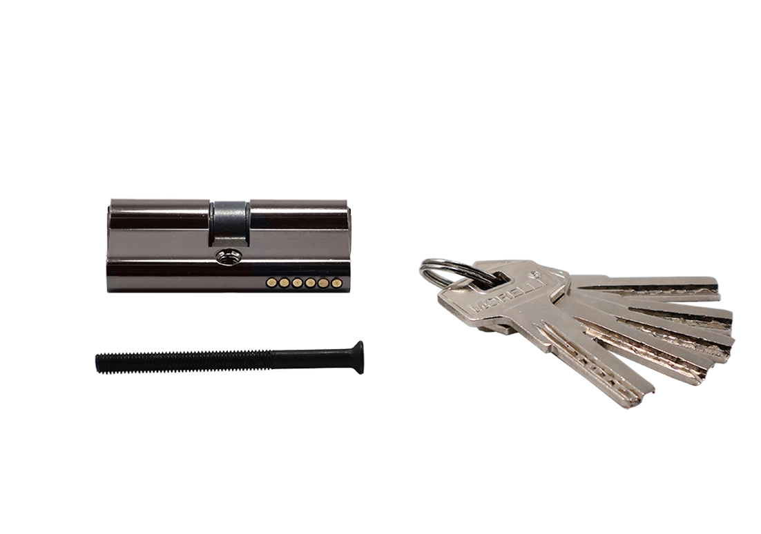 Ключевой цилиндр высокой секретности HS 60C BN (60мм), цвет - черный никель фото купить в Рязани