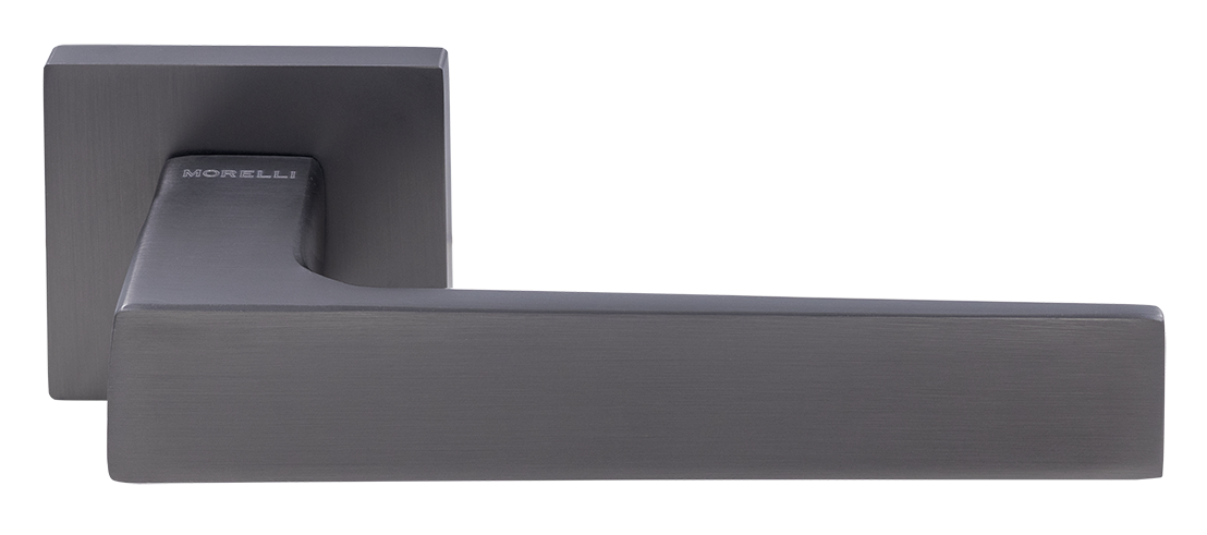 Ручка дверная MIRA  MH-54-S6 GR раздельная на квадратной розетке, цвет графит, ЦАМ фото купить Рязань
