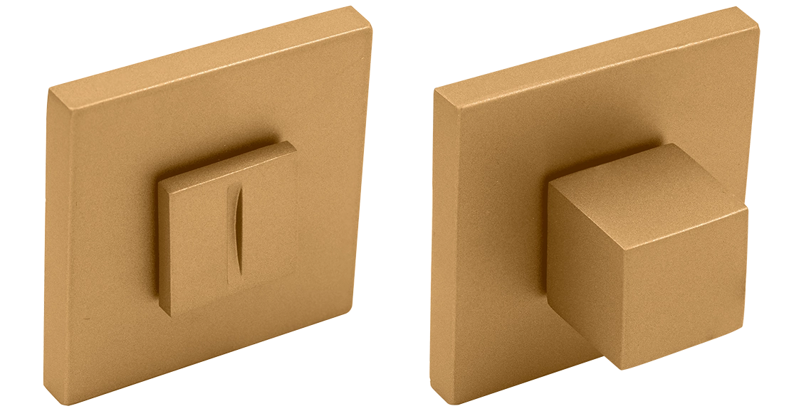 Завертка сантехническая MH-WC-S6 FTG на квадратной розетке цвет матовое итальянское золото, ЦАМ фото купить Рязань