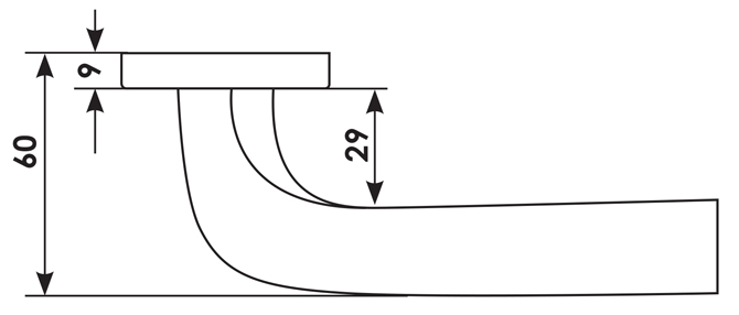 Ручка дверная COMETA R5 NIS раздельная на круглой розетке, цвет матовый никель, ЦАМ фото фурнитура Рязань