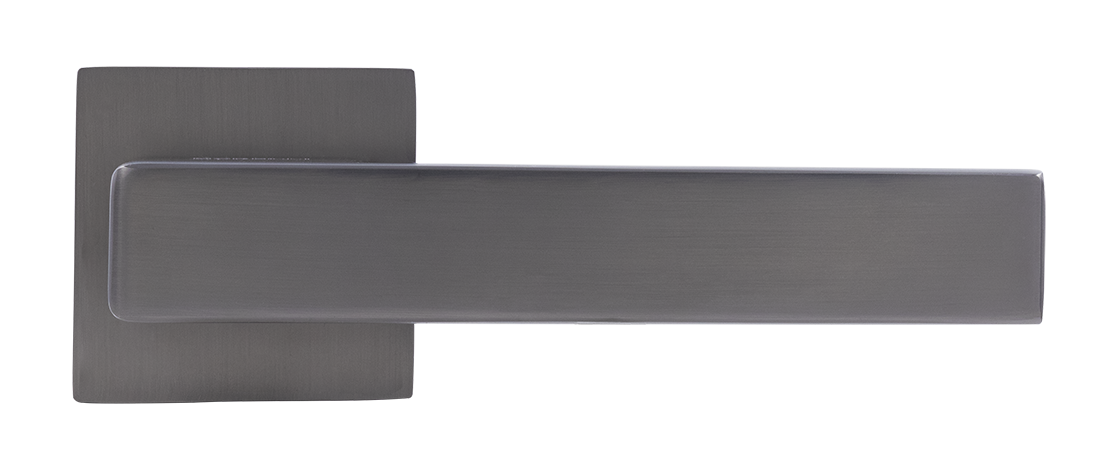 Ручка дверная LOT MH-56-S6 GR раздельная на квадратной розетке 6 мм, цвет графит, ЦАМ фото купить в Рязани