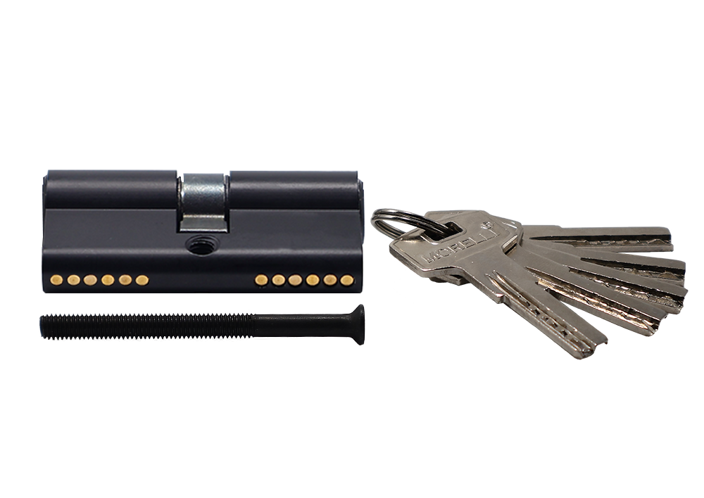 Ключевой цилиндр высокой секретности HS 60C BL (60мм) цвет черный фото купить в Рязани