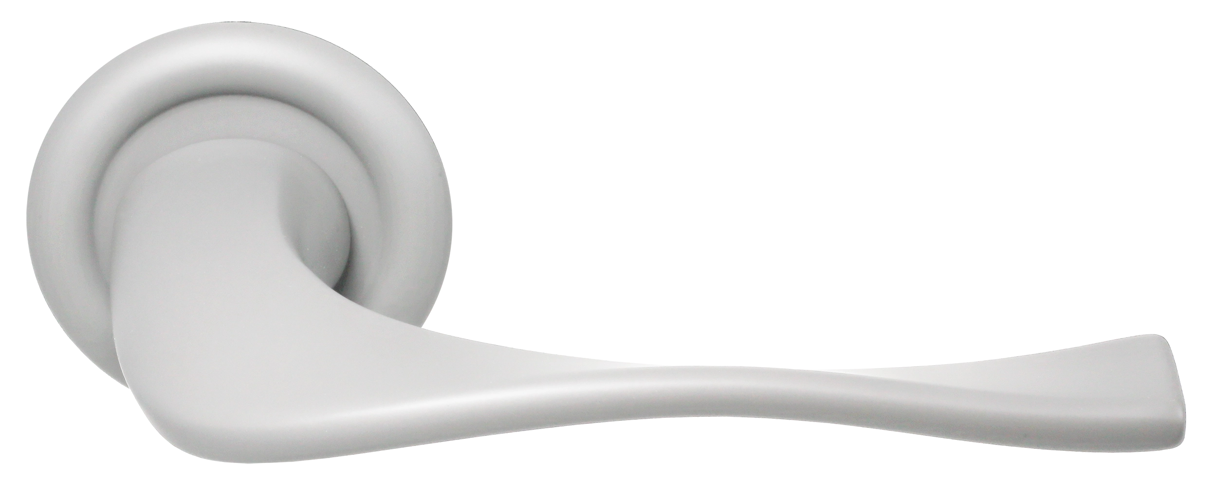 Ручка дверная SKYSCRAPER R7 SSW на круглой розетке, цвет Стокгольмский снегопад/Stockholm Snowfall фото купить Рязань