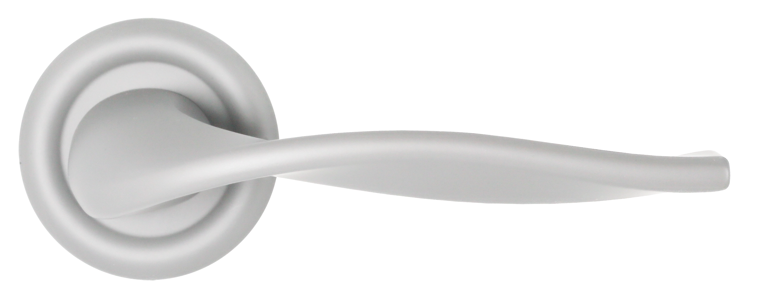 Ручка дверная SKYSCRAPER R7 SSW на круглой розетке, цвет Стокгольмский снегопад/Stockholm Snowfall фото купить в Рязани