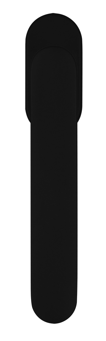 Ручка оконная LE BOAT W1 NERO-ST на прямоугольной розетке, цвет черный soft-touch, латунь фото купить в Рязани