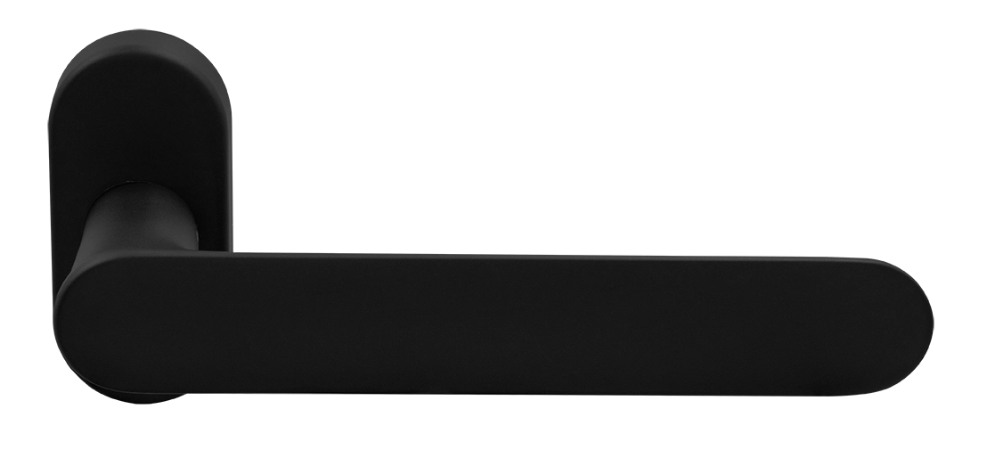 Ручка оконная LE BOAT W1 NERO-ST на прямоугольной розетке, цвет черный soft-touch, латунь фото morelli Рязань