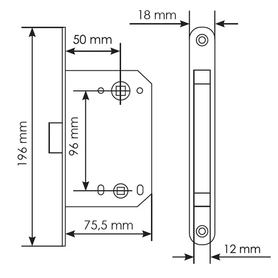 Комплект дверных ручек MH-56-S6 BL с заверткой MH-WC-S6 BL + магнитный замок M1895 BL, цвет черный фото morelli Рязань