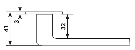 Ручка дверная DOLCE VITA S1 CSA раздельная на квадратной розетке, цвет - матовый хром, латунь фото фурнитура Рязань