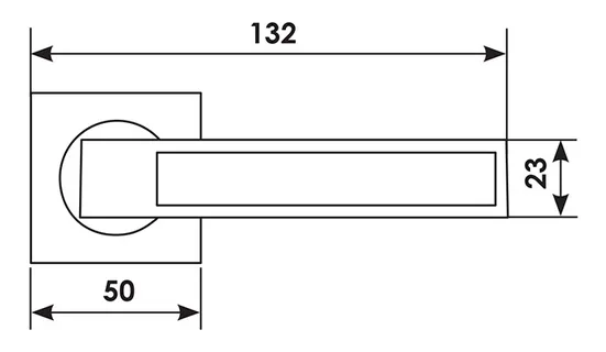 Ручка дверная DOLCE VITA S1 CRO раздельная на квадратной розетке, цвет - хром, латунь фото фурнитура Рязань