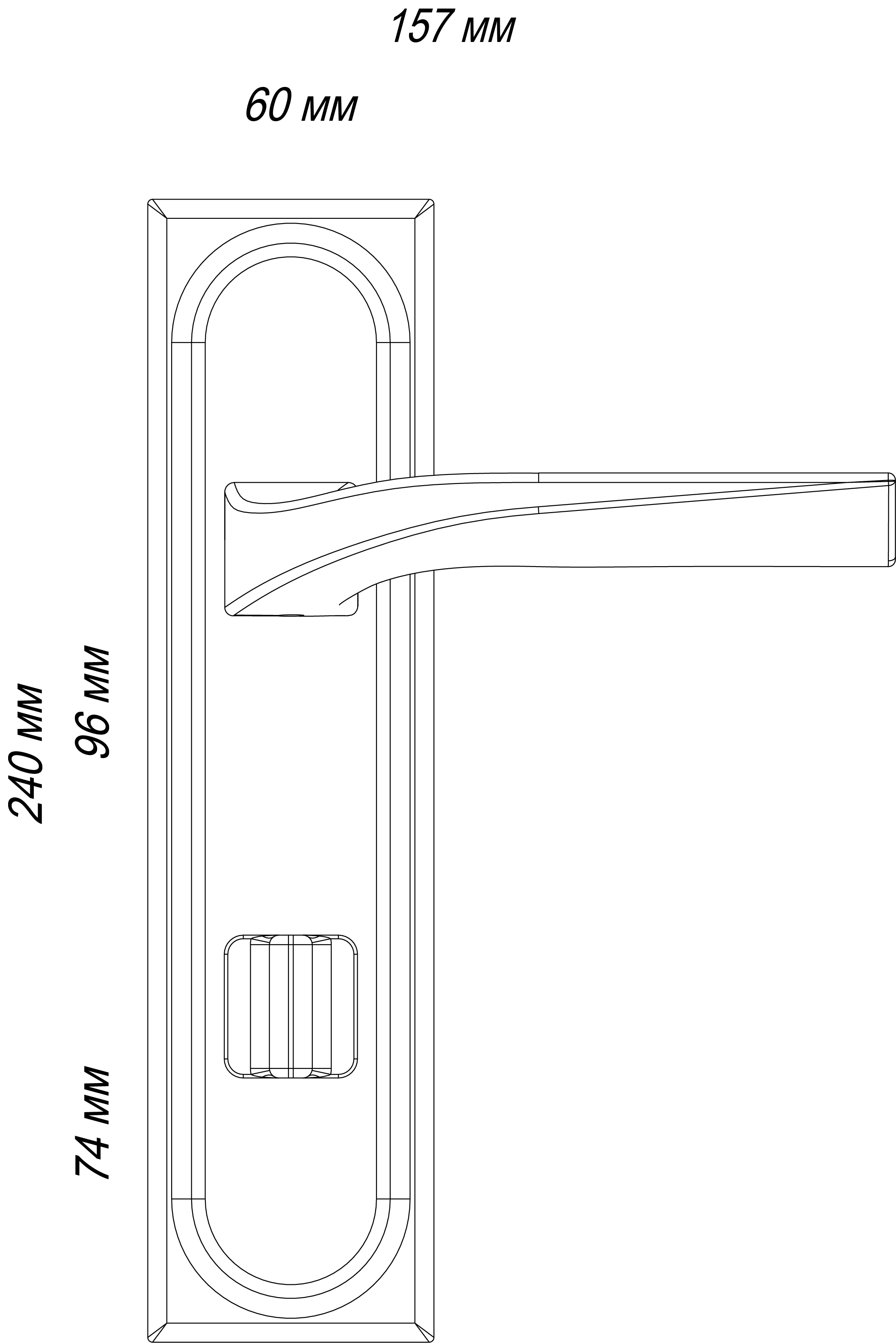 Ручка дверная WD CONCERT HALL PLS WF на планке, цвет Зимняя стужа/Winter Frost фото фурнитура Рязань