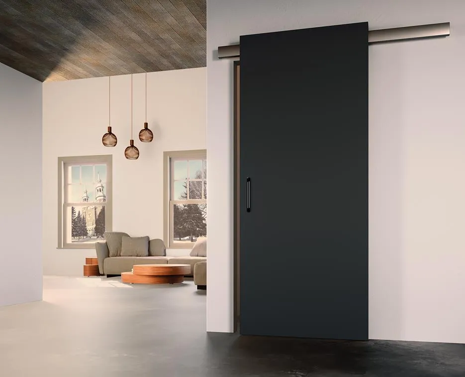 Комплект ESTHETIC для одностворчатой двери от 500 до 1000мм, с доводчиками, цвет - черный фото купить Рязань
